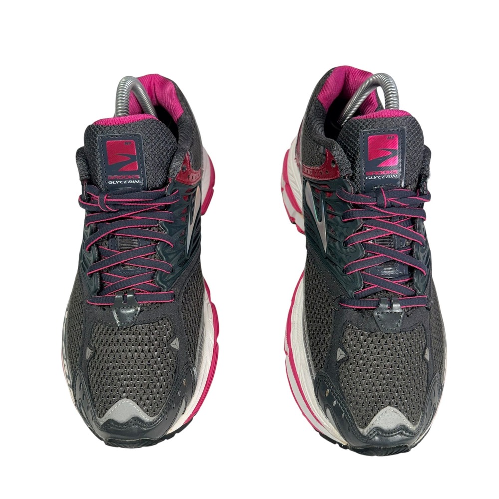 Brooks Glycerin 10 Womens 9.5 Running Sneakers Gray Pink Athletic Shoes - Picture 5 of 11